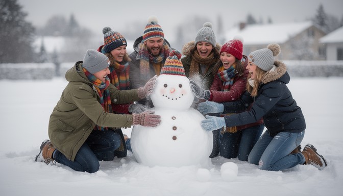 Free Snowy Day Fun Image - Winter, Snow, Friends | Download at StockCake