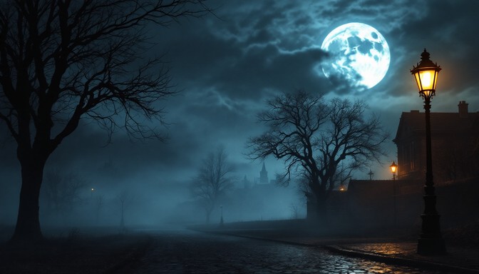 Free Moonlit Misty Night Image - Moonlight, Fog, Vintage | Download at ...