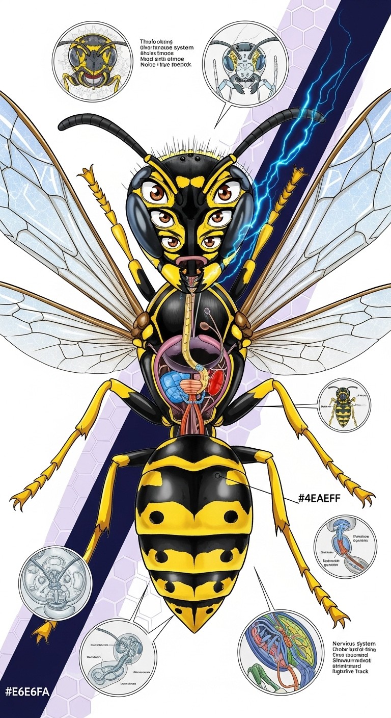 Free Wasp Anatomy Illustrated Image - Entomology, Biology, Insect ...