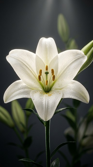 Download Pristine Lily Morning Image - Lily, Flowers, Spring | StockCake