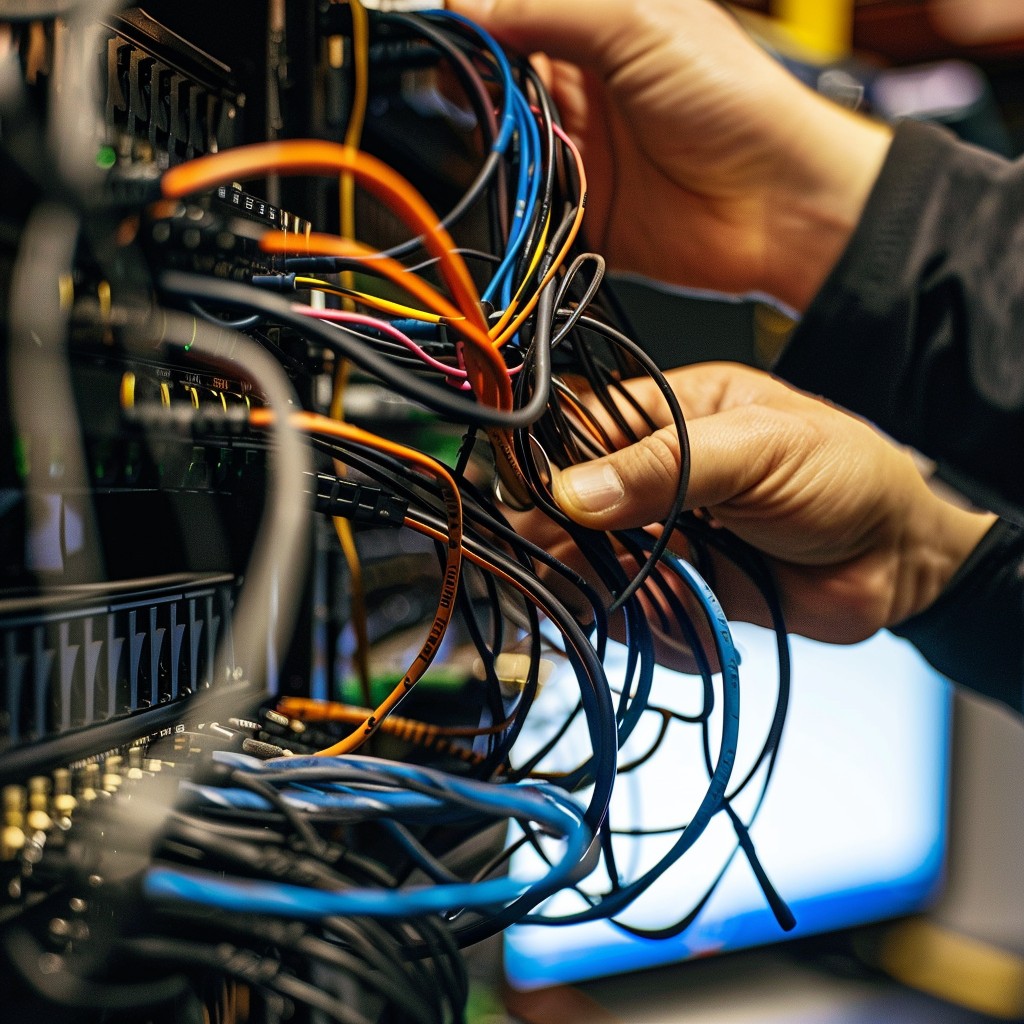 Free Cable Management Task Image - Cables, Technician, Computer ...
