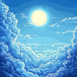 Free Sunrise pixelated clouds Image - Sunrise, Digital, Art | Download ...