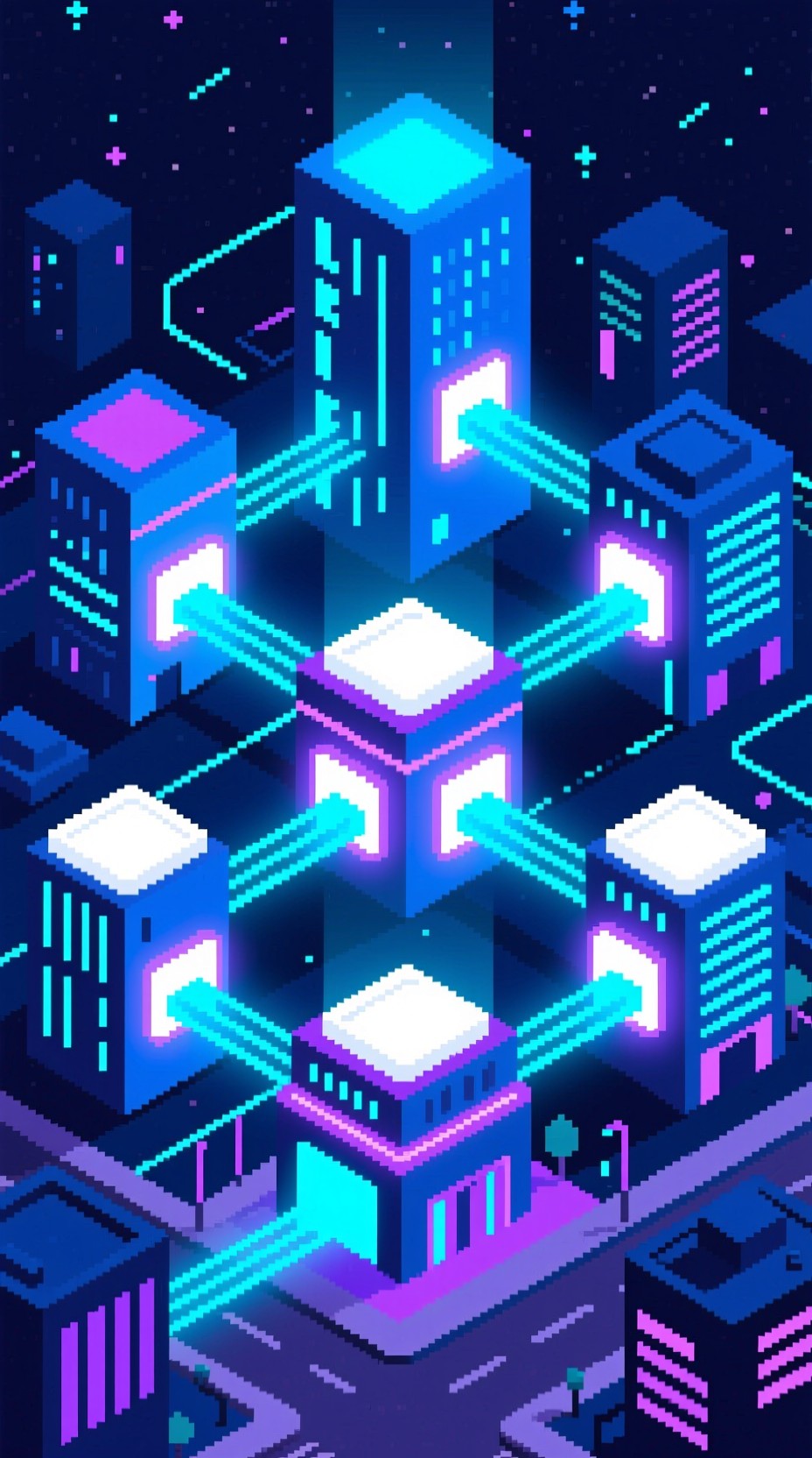 Free Neon Neural Network Photo - Cyberpunk, Isometric, Pixel | Download ...