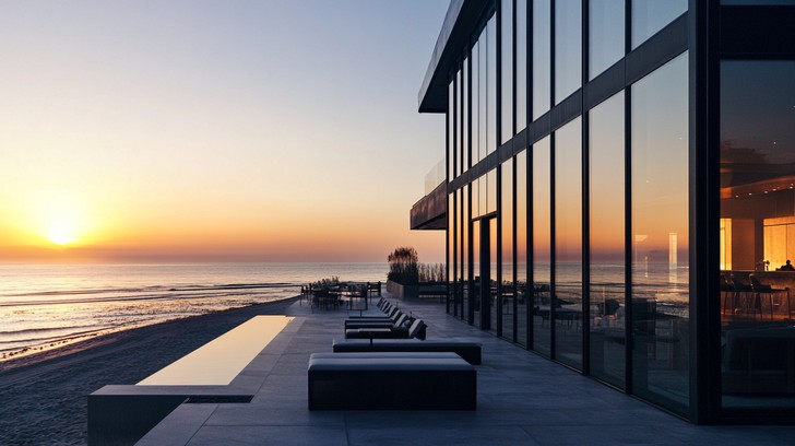 Free Sunset Beach House Image - Sunset, Beach, House | Download at ...