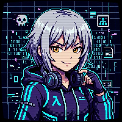 Free Pixel Hacker Girl Image - Pixel, Hacker, Anime | Download at StockCake