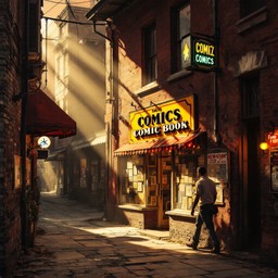 Comic Store Outside Free Vintage Comic Shop Image - Vintage, Comics, Brick | Download at ...