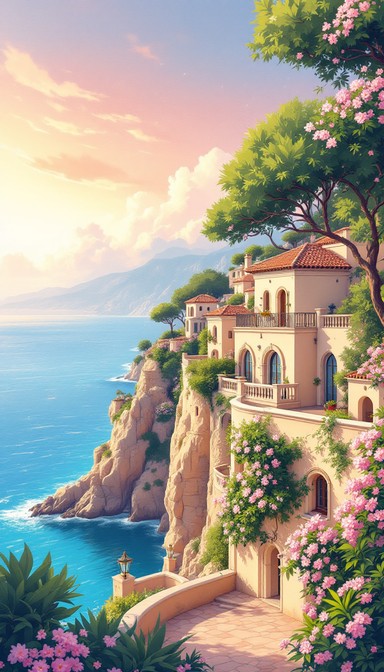 Free Cliffside Mediterranean Paradise Image - Mediterranean, Villa ...
