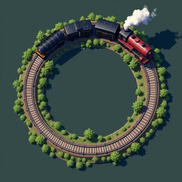 Train Tracks Loop T Loop Free Circular Railway Loop Image - Train, Locomotive, Railway ...
