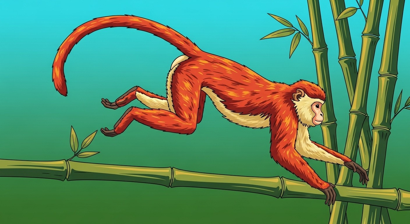 Free Red Monkey Leaping Photo - Monkey, Primate, Bamboo | Download at ...