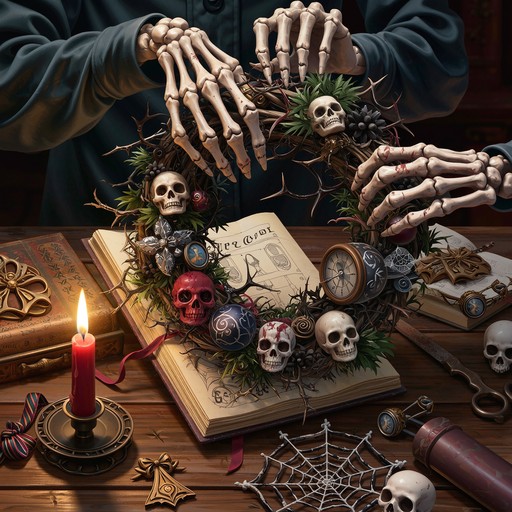 Goth Craft Magic Free Gothic Holiday Crafting Photo - Gothic, Skeleton, Wreath ...