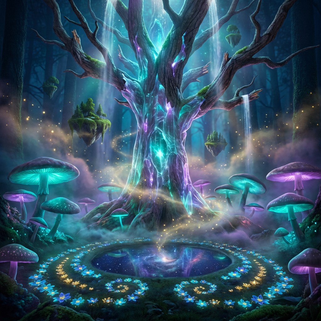 Free Enchanted Crystal Forest Image - Fantasy, Magical, Tree | Download ...