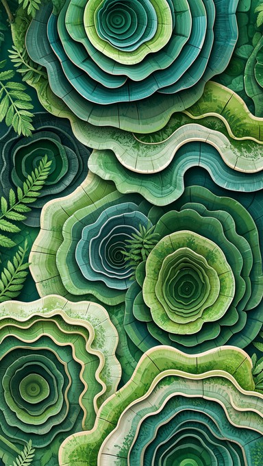 Free Organic Forest Patterns Image - Green, Forest, Botanical ...