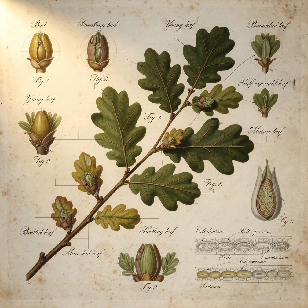 Free Oak Leaf Development Image - Botanical, Illustration, Oak ...