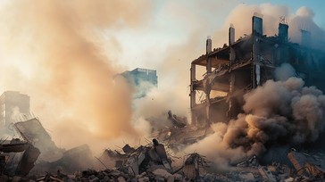 Free Building Collapse Aftermath Image - Destruction, Rubble, Smoke ...
