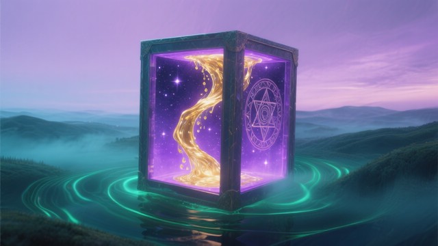 Free Mystical Floating Cube Image - Portal, Cosmic, Violet | Download ...