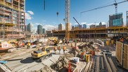 Free Busy Construction Site Photo - Construction, Workers, Machinery ...
