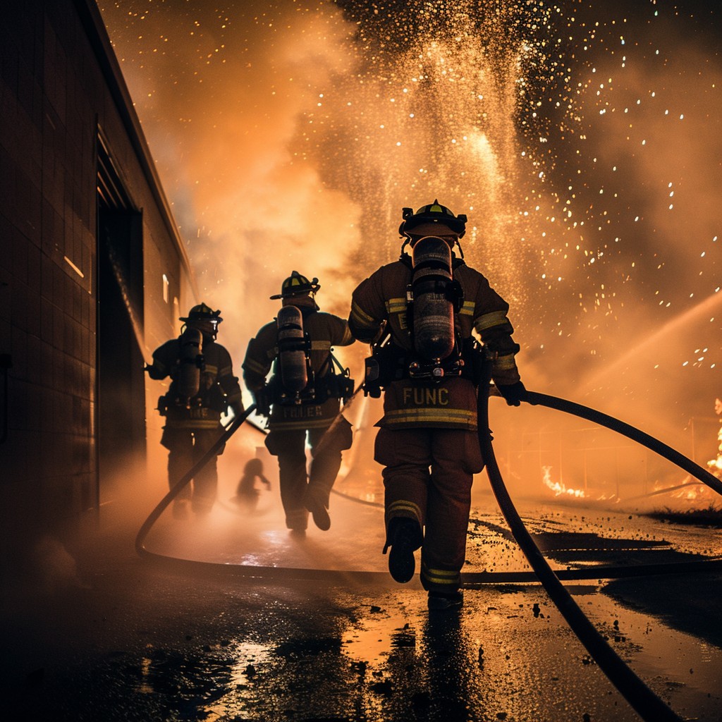 Free Firefighters in Action Image - Firefighters, Blaze, Heroism ...