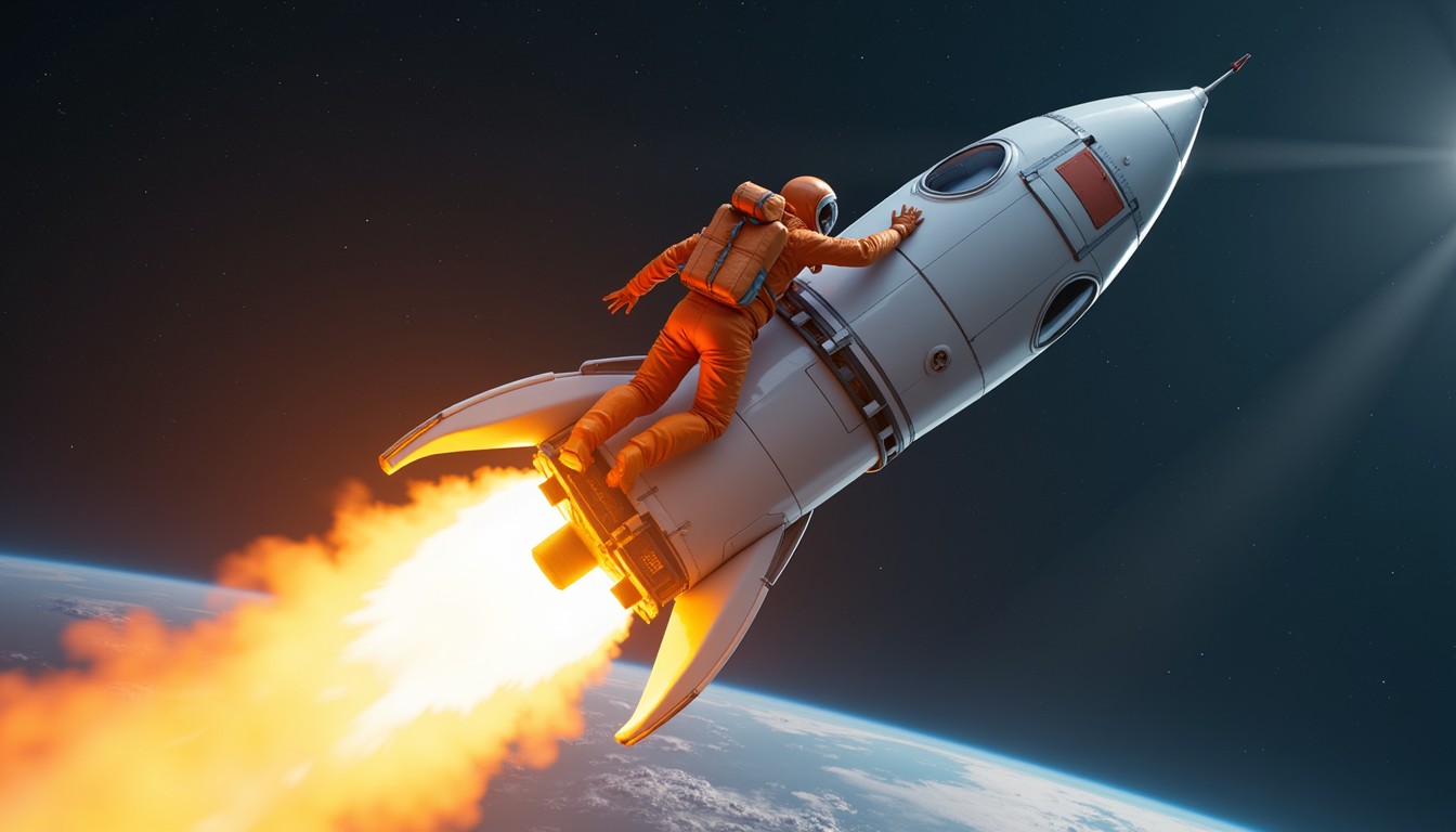 Free Cosmic Rocket Rider Image - Astronaut, Rocket, Space | Download at ...