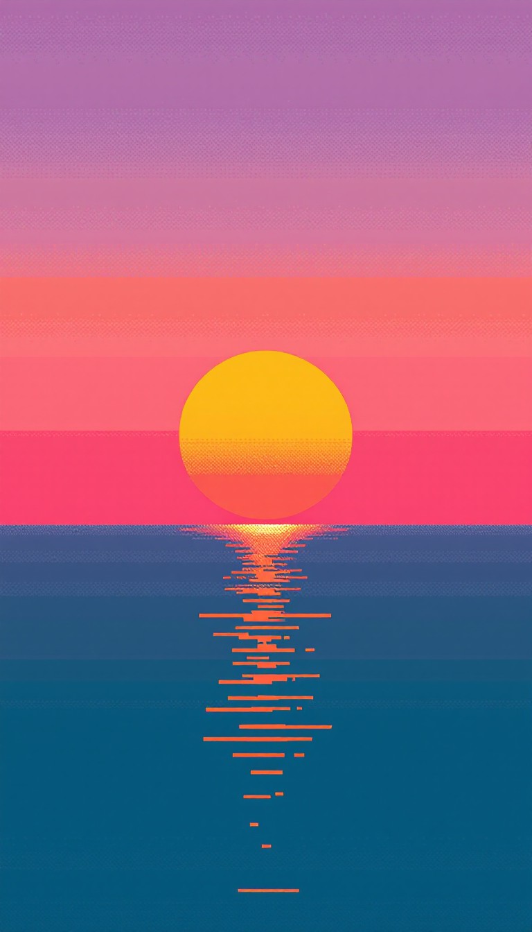Free Sunset Ocean Serenity Image - Pixel, Sunset, Ocean | Download at ...