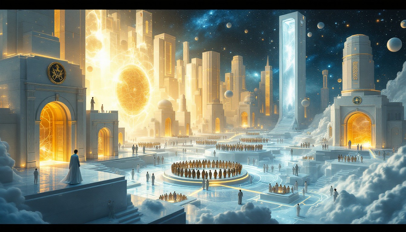 Free Celestial Academy Portal Image - Floating, Crystalline, Cosmic ...