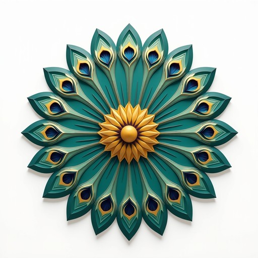 Free Geometric Peacock Mandala Image | Download at StockCake
