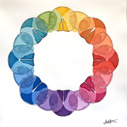 Download Geometric Color Wheel Image - Watercolor, Geometric, Triangles ...
