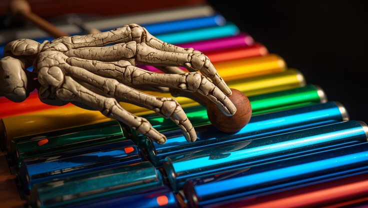 Free Death Plays Music Image - Skeleton, Xylophone, Music | Download at ...