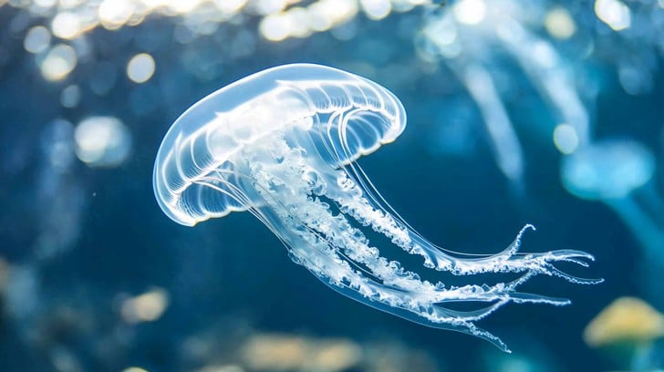 Free Elegant jellyfish swimming Image | Download at StockCake