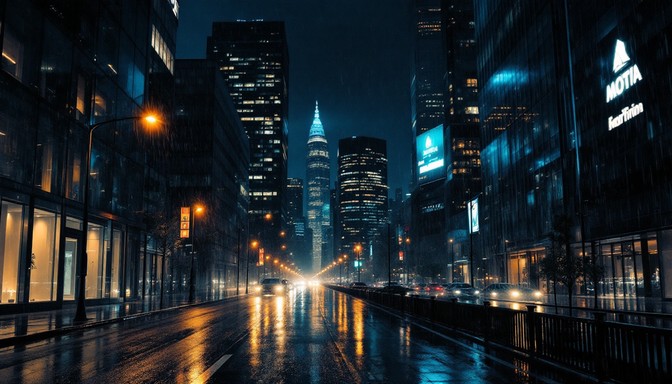 Free Rainy City Lights Image - Rainy, Urban, Night | Download at StockCake
