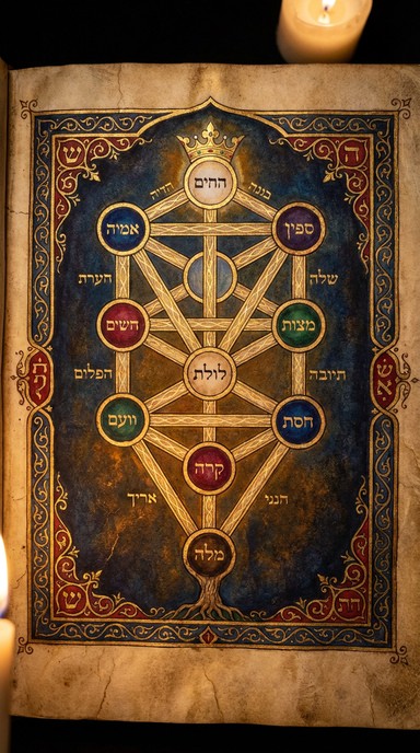 Manuscript Tree Free Sacred Tree Illumination Image - Kabbalah, Mystical, Manuscript ...