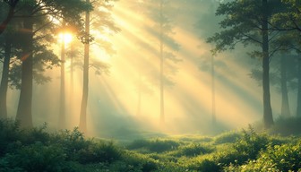 Free Mystical Forest Dawn Image - Forest, Mist, Sunbeams | Download at ...