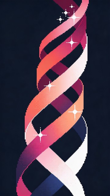 Swirling Rising Ribbion Free Rising Ribbon Dreams Image - Ribbon, Pixel, Gradient | Download at ...