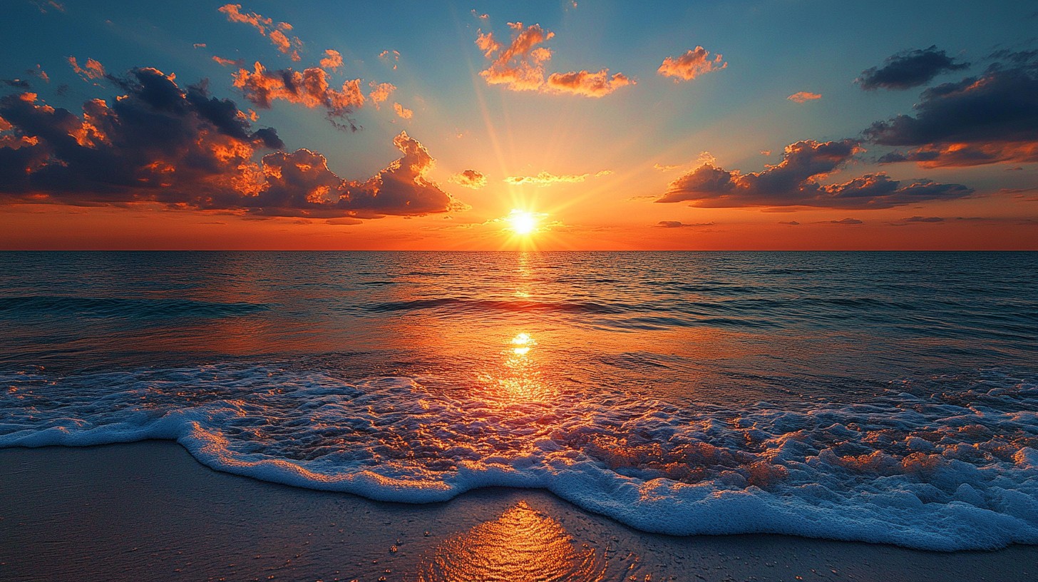 Free Sunset beach view Image - Sunset, Beach, Ocean | Download at StockCake