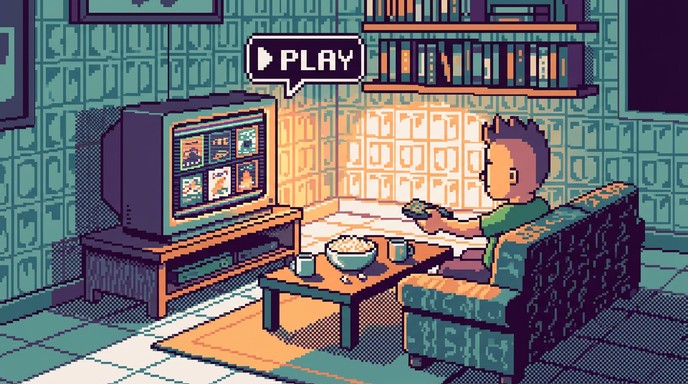 Free Retro Movie Night Image - Pixel, Retro, 8-bit | Download at StockCake