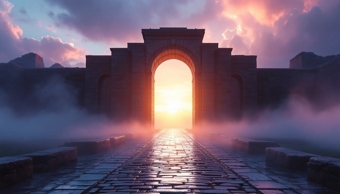 Free Gateway To Dawn Image - Gateway, Archway, Sunrise | Download at ...