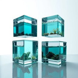 Free Cubed Ocean Worlds Image - Teal, Cubes, Transparent | Download at ...