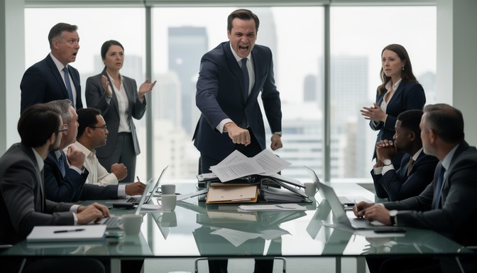 Free Boardroom Anger Explodes Image - Businessman, Anger, Meeting ...