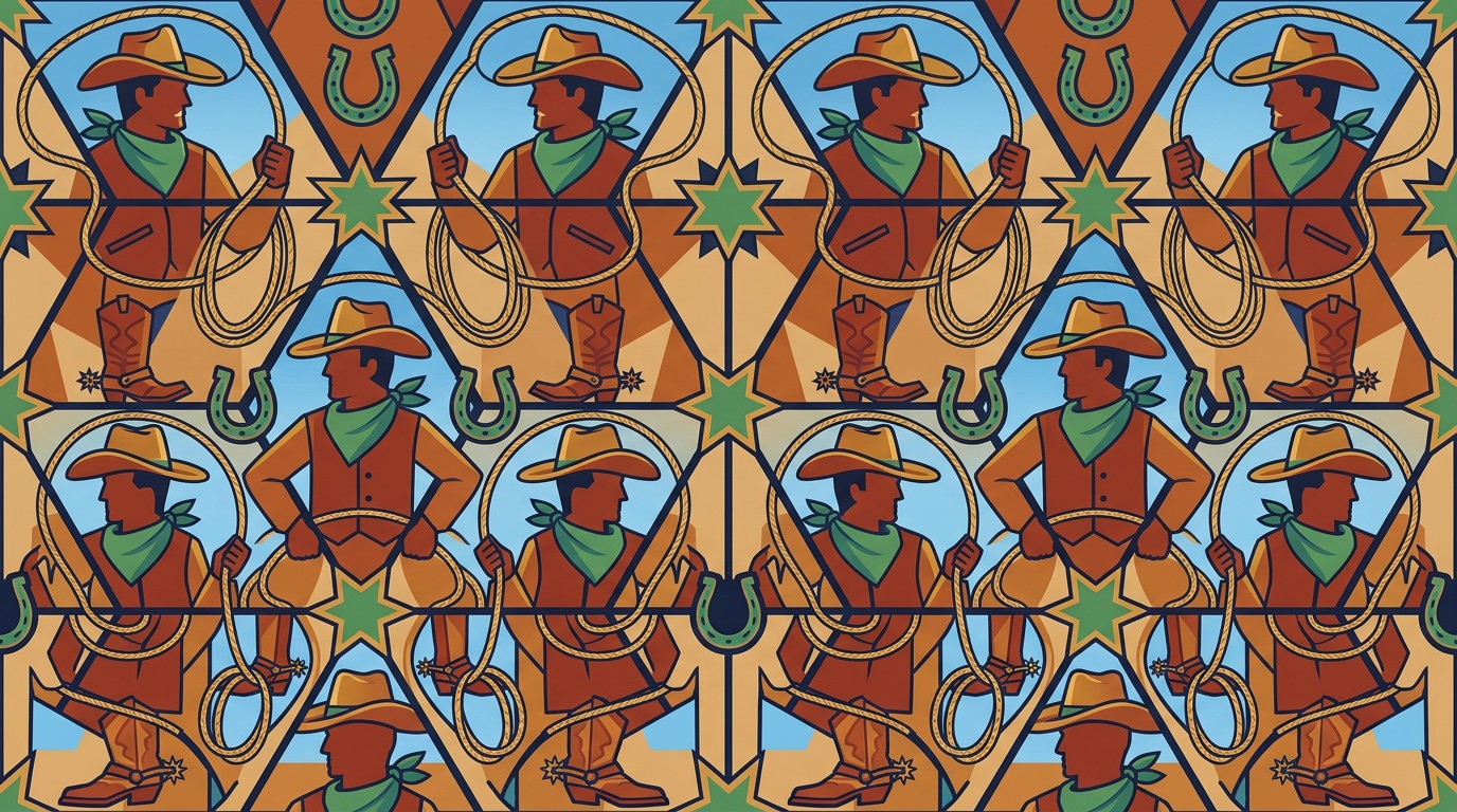Free Cowboy Geometric Pattern Image - Cowboy, Western, Geometric ...