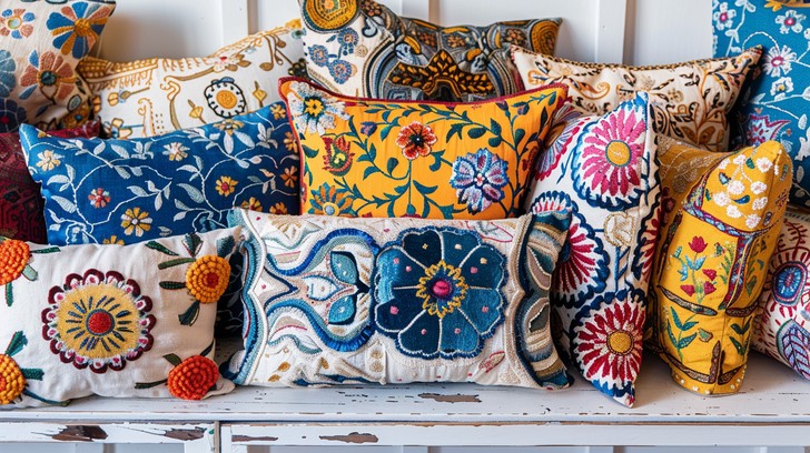 Patterns Cushion Rug Free Colorful Cushion Stack Image - Cushions, Colorful, Stack ...