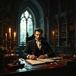 Free Gothic Scholar's Study Image - Gothic, Victorian, Candlelight ...