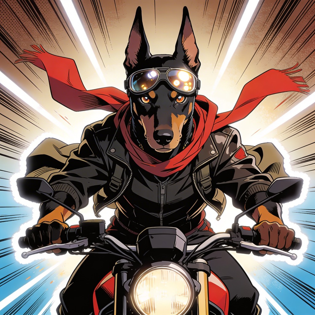 Free Cool Dog Biker Image - Dog, Motorcycle, Anime | Download at StockCake