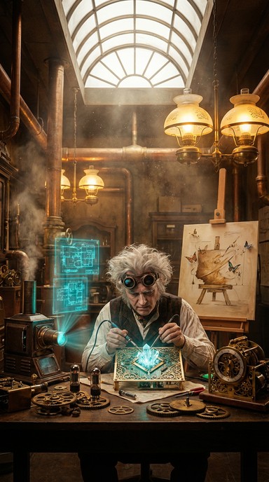 Free Steampunk Inventor's Workshop Image - Steampunk, Inventor ...