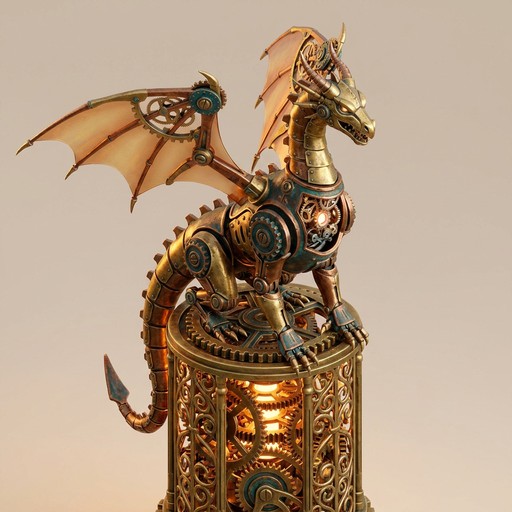 Free Clockwork Dragon Miniature Image - Dragon, Clockwork, Steampunk ...