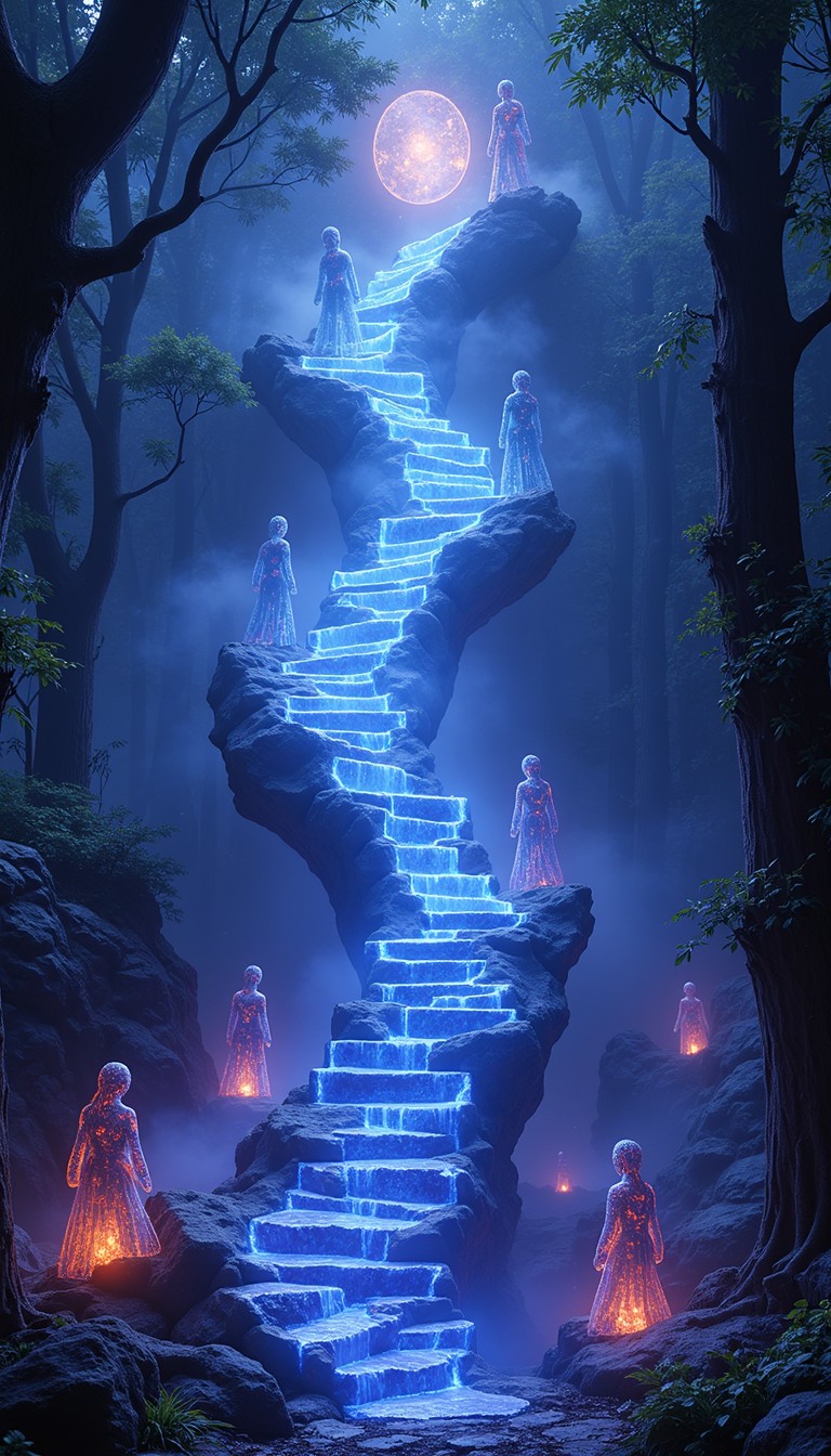Free Luminous Spirit Steps Image - Staircase, Mystical, Fantasy ...
