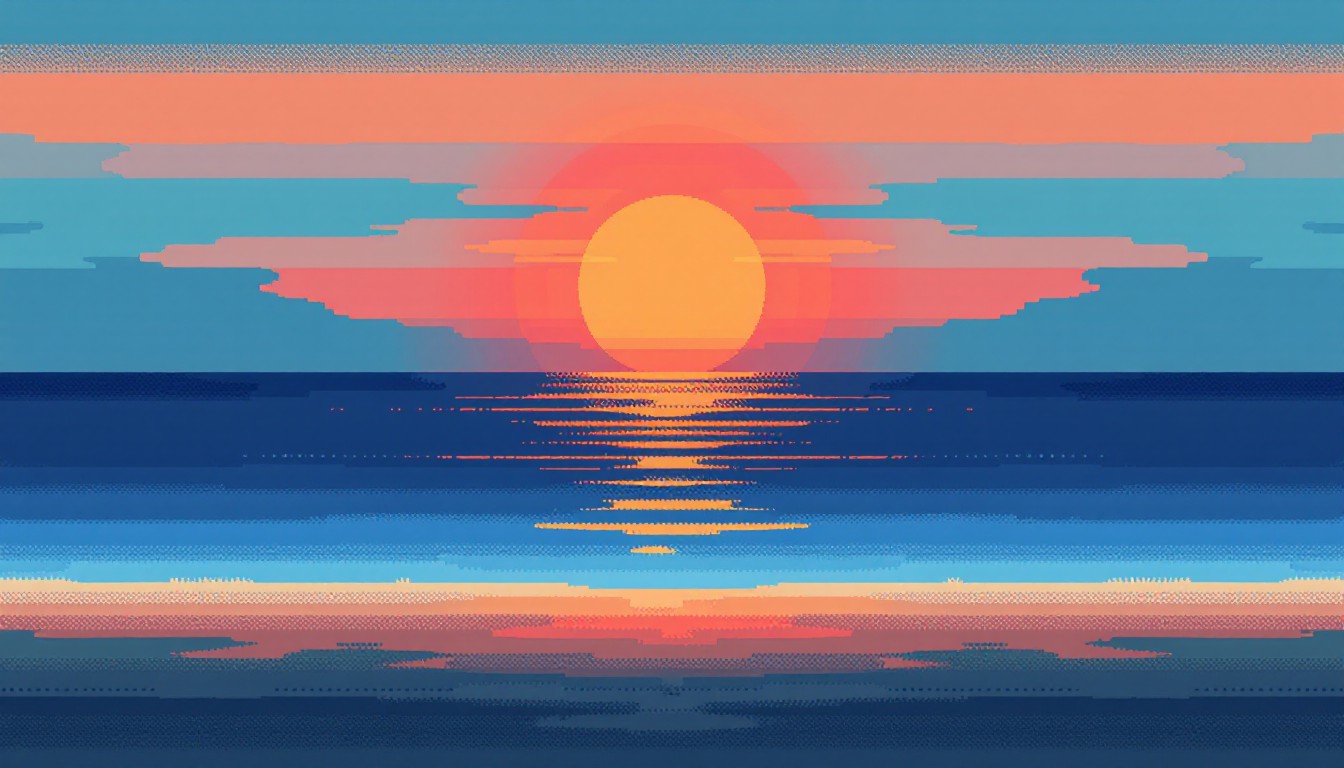 Free Pixel Perfect Sunrise Image - Sunrise, Pixel, Minimalist ...