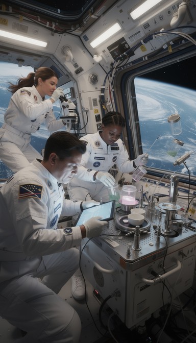 Space Researcher Free Scientists Orbiting Earth Image - Astronauts, Scientists, Space ...