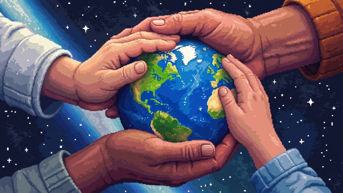 Free Generations Protect Earth Photo - Pixel, Retro, Earth | Download ...