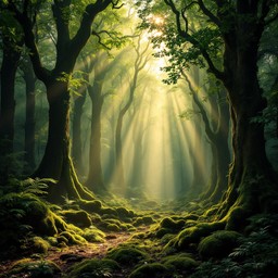 Free Magical Forest Light Image - Forest, Sunbeams, Trees | Download at ...