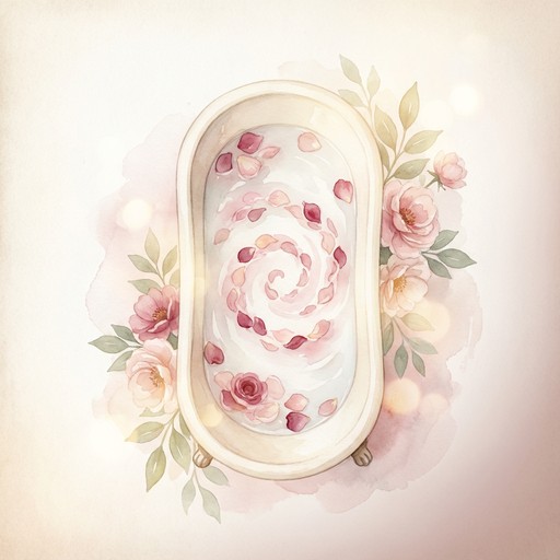 Free Rose Bath Serenity Image - Watercolor, Illustration, Bathtub ...