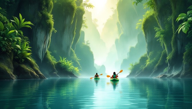 Free Misty River Adventure Image - Kayaking, River, Gorge | Download at ...